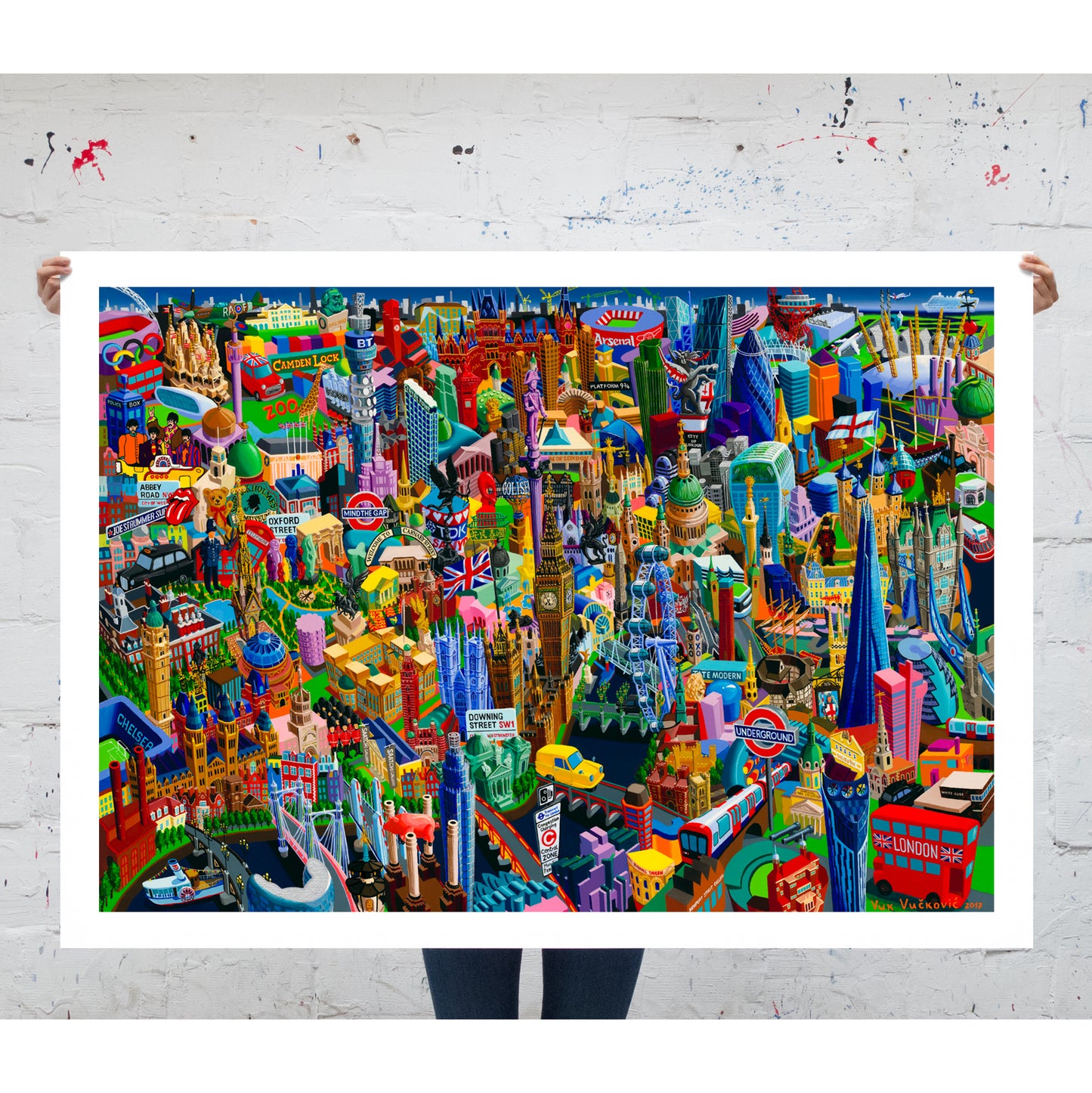London, signed art print on canvas - 40x56"