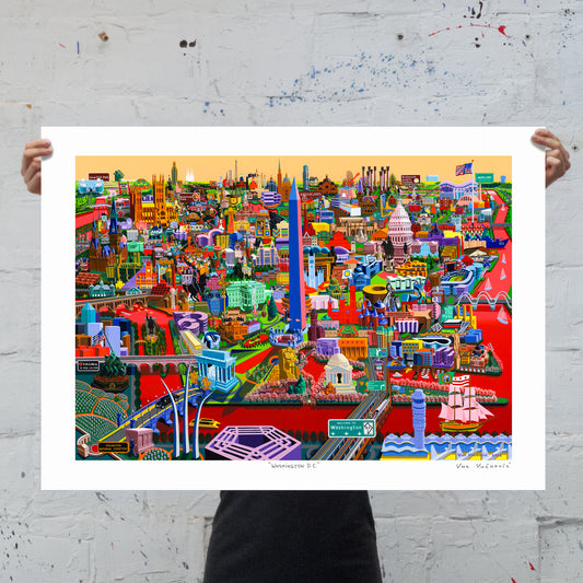 Washington D.C. print on paper 24x32"